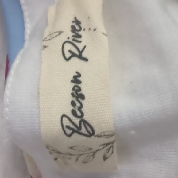 BEESON RIVER • PINKBLUSH Blue Floral Ruched Asymmetrical Maternity  Midi Dress - Picture 14 of 14